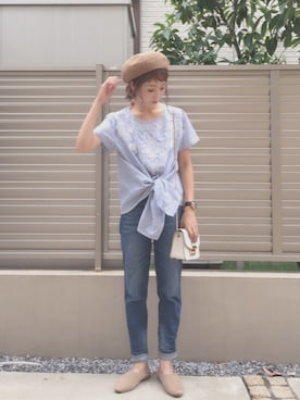 「アイテム（ピアス（両耳用））」を使った、syk***さん（レディース・158cm・30代）の夏コーディネート