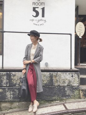 「アイテム（ピアス（両耳用））」を使った、syk***さん（レディース・158cm・30代）の秋コーディネート