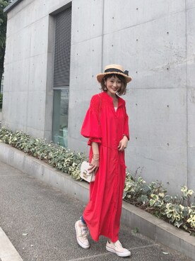 「MODE ROBE（モードローブ）のアイテム（帽子）」を使った、syk***さん（レディース・158cm）の春コーディネート