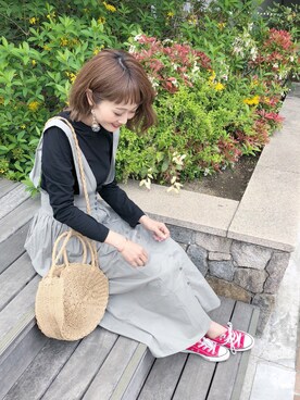 「アイテム（ピアス（両耳用））」を使った、syk***さん（レディース・158cm・30代）の春コーディネート