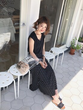 「アイテム（ピアス（両耳用））」を使った、syk***さん（レディース・158cm・30代）の春コーディネート