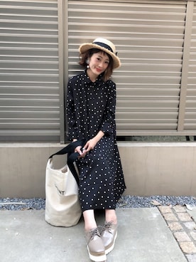 「アイテム（ピアス（両耳用））」を使った、syk***さん（レディース・158cm・30代）の春コーディネート