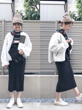 「アイテム（ブルゾン）」を使った、syk***さん（レディース・158cm・30代）の秋コーディネート