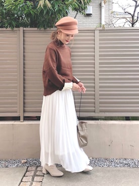 「Knit Mix（ニットミックス）のアイテム」を使った、syk***さん（レディース・158cm）の秋コーディネート