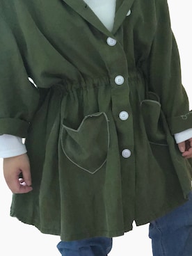 「PUNYUS（プニュズ）のアイテム（モッズコート）」を使った、ひなさん（レディース・157cm）の春コーディネート