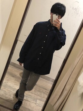 「POLO RALPH LAUREN（ポロ ラルフ ローレン）のアイテム（衬衫、ブルー系）」を使った、nikaさん（メンズ・177cm）の秋コーディネート