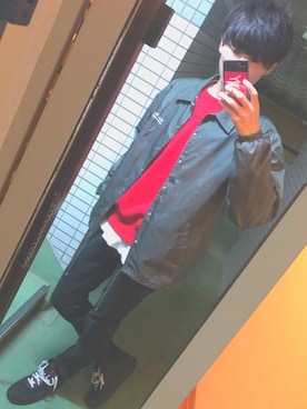 「アイテム（カバーオール）」を使った、nikaさん（メンズ・177cm・10代）の春コーディネート