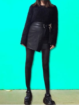 「ラメタイツ」｜🌛さん（レディース・159cm）の春コーディネート