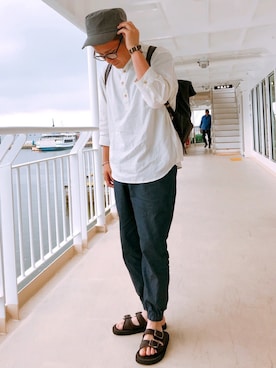 「JOURNAL STANDARD（ジャーナルスタンダード）のアイテム（アクセサリー）」を使った、HEROさん（メンズ・170cm）の夏コーディネート