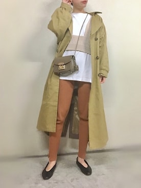 「Khaju（カージュ）のアイテム」を使った、るうさん（レディース・157cm）の春コーディネート