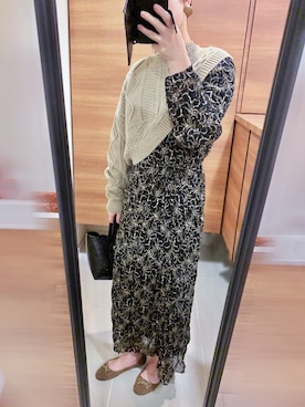 Vis ビス の Web限定 シワ加工花柄ワンピース ワンピース Wear