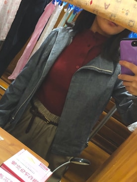 「Paul Smith（ポールスミス）のアイテム（デニムジャケット）」を使った、みなみさん（レディース・154cm）の冬コーディネート
