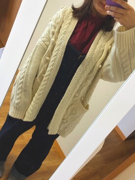 「cepo（セポ）のアイテム（サロペット/オーバーオール）」を使った、みなみさん（レディース・154cm）の冬コーディネート