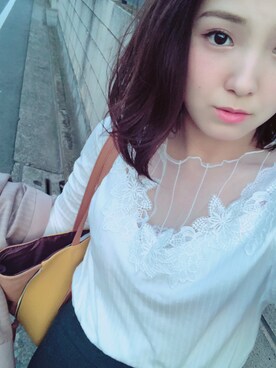 「リップ」｜KOCOさん（レディース・156cm）の春コーディネート