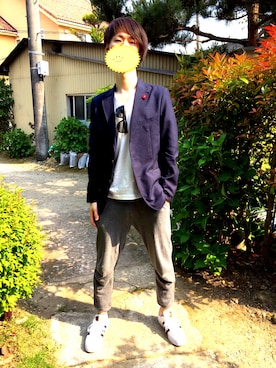 「COMME CA ISM（コムサイズム）のアイテム（フォーマルスーツ/小物）」を使った、coro助さん（メンズ・178cm）の夏コーディネート