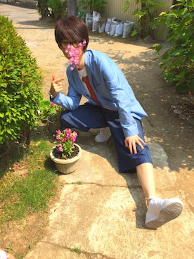 「COMME CA ISM（コムサイズム）のアイテム（フォーマルスーツ/小物）」を使った、coro助さん（メンズ・178cm）の夏コーディネート