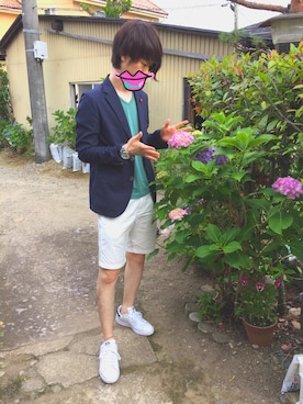 「COMME CA ISM（コムサイズム）のアイテム（フォーマルスーツ/小物）」を使った、coro助さん（メンズ・178cm）の夏コーディネート