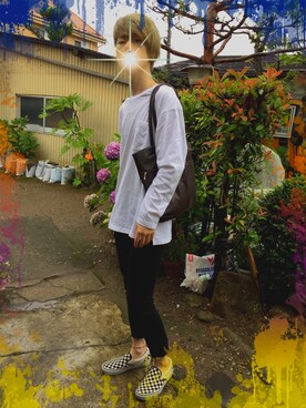 「アイテム（スリッポン、その他）」を使った、coro助さん（メンズ・178cm）の夏コーディネート