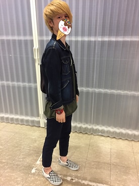 「アイテム（スリッポン、その他）」を使った、coro助さん（メンズ・178cm）の秋コーディネート