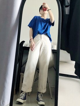 「N（エヌ）のアイテム（パンツ）」を使った、Ginさん（レディース・160cm）の春コーディネート