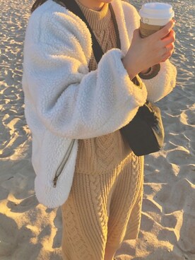 「w closet」｜「アイテム（ブルゾン）」を使った、みたんさん（レディース・156cm）の冬コーディネート