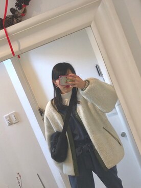 「w closet」｜「アイテム（オールインワン・サロペット）」を使った、みたんさん（レディース・156cm）の冬コーディネート