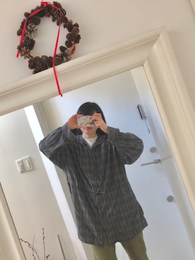 「w closet」｜「アイテム（チュニック）」を使った、みたんさん（レディース・156cm）の冬コーディネート