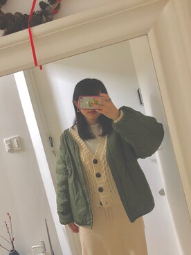 「w closet」｜「アイテム（ブルゾン）」を使った、みたんさん（レディース・156cm）の冬コーディネート
