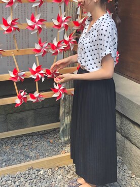「w closet」｜「アイテム（スリッポン）」を使った、みたんさん（レディース・157cm）の夏コーディネート