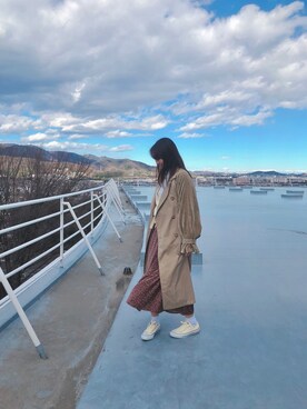 「w closet」｜「アイテム（その他アウター）」を使った、みたんさん（レディース・157cm）の冬コーディネート