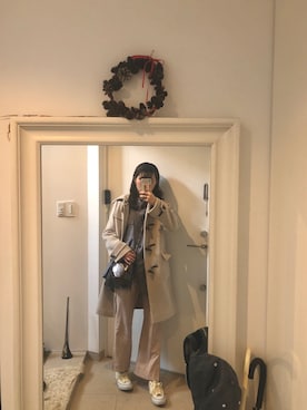 「w closet」｜「アイテム（ダッフルコート）」を使った、みたんさん（レディース・157cm）の冬コーディネート