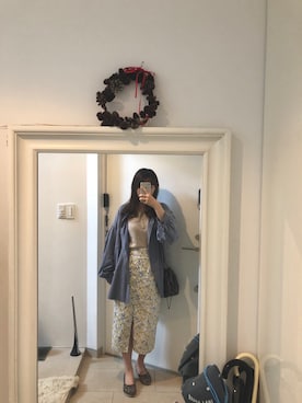 「w closet」｜「アイテム（スリッポン）」を使った、みたんさん（レディース・157cm）の春コーディネート