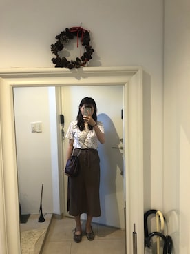 「くすみピンク」｜「アイテム（スリッポン）」を使った、みたんさん（レディース・157cm）の夏コーディネート