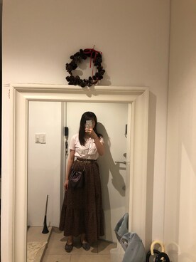 「EMODA」｜「アイテム（スリッポン）」を使った、みたんさん（レディース・157cm）の夏コーディネート