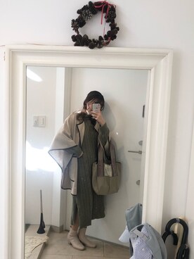 「w closet」｜「アイテム（その他アウター）」を使った、みたんさん（レディース・157cm）の秋コーディネート