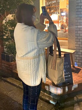 「w closet」｜「アイテム（その他アウター）」を使った、みたんさん（レディース・157cm）の冬コーディネート