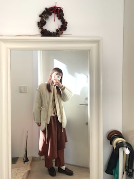 「w closet」｜「アイテム（その他アウター）」を使った、みたんさん（レディース・157cm）の冬コーディネート