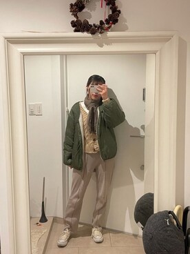 「w closet」｜「アイテム（ブルゾン）」を使った、みたんさん（レディース・157cm）の冬コーディネート
