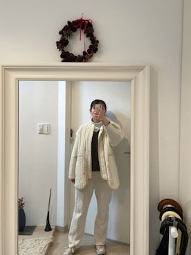「w closet」｜「アイテム（その他アウター）」を使った、みたんさん（レディース・157cm）の冬コーディネート