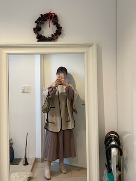 「w closet」｜「アイテム（その他アウター）」を使った、みたんさん（レディース・157cm）の春コーディネート