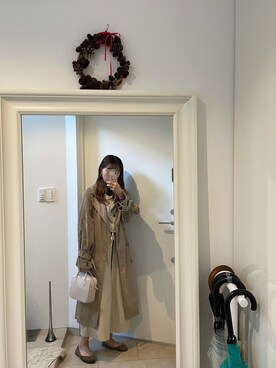 「w closet」｜「アイテム（その他アウター）」を使った、みたんさん（レディース・157cm）の春コーディネート