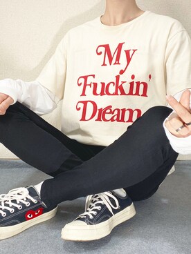「M（エム）のアイテム」を使った、r_auruさん（メンズ・173cm）の春コーディネート