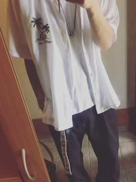 「rovtski」｜「アイテム（スラックス）」を使った、syooonさん（メンズ・184cm）の夏コーディネート
