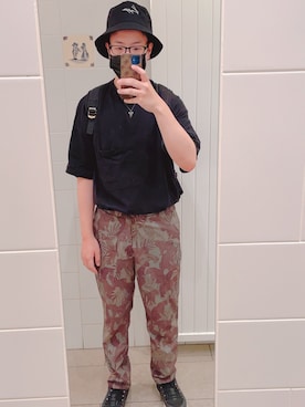 「Kappa（カッパ）のアイテム（帽子）」を使った、shotaさん（メンズ・168cm）の夏コーディネート