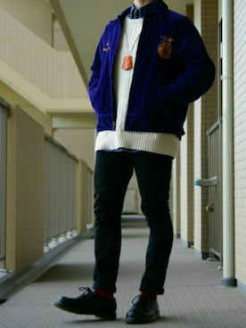 「ZIP FIVE（ジップファイブ）のアイテム」を使った、だるまさん（メンズ・160cm）の冬コーディネート