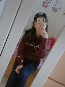 「Kappa（カッパ）のアイテム（バッグ）」を使った、Angela Wongさん（レディース・155cm）の春コーディネート