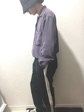 「8seconds（エイトセカンズ）のアイテム（帽子）」を使った、やすさん（メンズ・158cm）の秋コーディネート