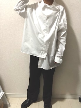 「Dr. Martens（ドクターマーチン）のアイテム（モカシン/デッキシューズ）」を使った、やすさん（メンズ・158cm）の秋コーディネート