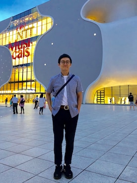 「PROVIDERのアイテム」を使った、EvanChenさん（メンズ・172cm）の夏コーディネート