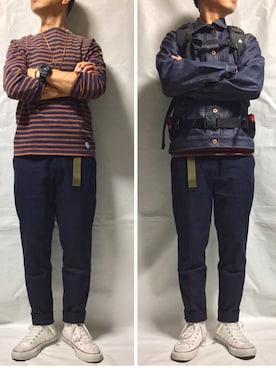 「orcival」｜「アイテム（デニムジャケット）」を使った、KADOさん（メンズ・163cm）の秋コーディネート